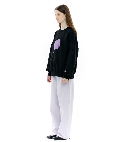 CLOTTY（クロッティ）の「A'GEM/9 × .kom『CLOTTY/クロッティ』BIG CC SWEAT-SHIRT/ビッグ綿あめデザイン スウェットシャツトレーナー（スウェット・レディース・ブラック/パープル/グレー/ピンク/アイボリー/ライトグリーン・FREE）」の17枚目の写真