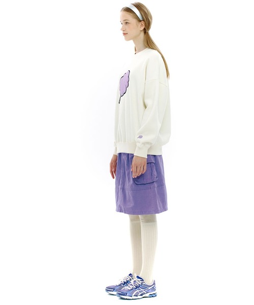 CLOTTY（クロッティ）の「A'GEM/9 × .kom『CLOTTY/クロッティ』BIG CC SWEAT-SHIRT/ビッグ綿あめデザイン スウェットシャツトレーナー（スウェット・レディース・ブラック/パープル/グレー/ピンク/アイボリー/ライトグリーン・FREE）」の8枚目の写真