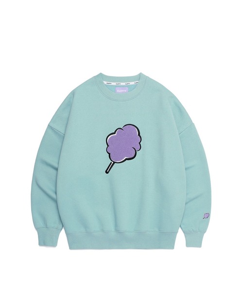 CLOTTY（クロッティ）の「A'GEM/9 × .kom『CLOTTY/クロッティ』BIG CC SWEAT-SHIRT/ビッグ綿あめデザイン スウェットシャツトレーナー（スウェット・レディース・ブラック/パープル/グレー/ピンク/アイボリー/ライトグリーン・FREE）」の21枚目の写真