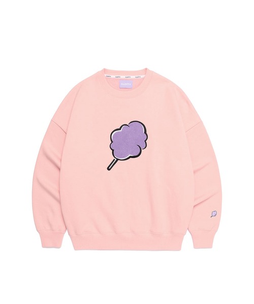 CLOTTY（クロッティ）の「A'GEM/9 × .kom『CLOTTY/クロッティ』BIG CC SWEAT-SHIRT/ビッグ綿あめデザイン スウェットシャツトレーナー（スウェット・レディース・ブラック/パープル/グレー/ピンク/アイボリー/ライトグリーン・FREE）」の11枚目の写真