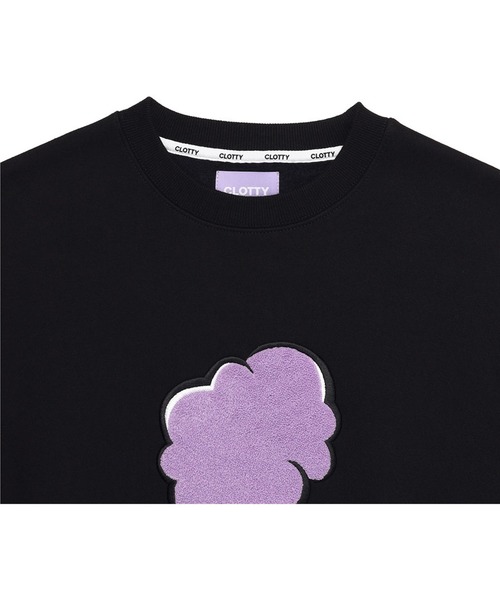 CLOTTY（クロッティ）の「A'GEM/9 × .kom『CLOTTY/クロッティ』BIG CC SWEAT-SHIRT/ビッグ綿あめデザイン スウェットシャツトレーナー（スウェット・レディース・ブラック/パープル/グレー/ピンク/アイボリー/ライトグリーン・FREE）」の16枚目の写真