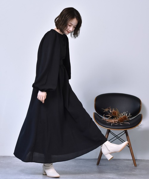 RETRO GIRL（レトロガール）の「ボリュームスリーブワンピース（ワンピース・レディース・ブラック/ブラウン系その他/イエロー系その他/レンガ・FREE）」の21枚目の写真