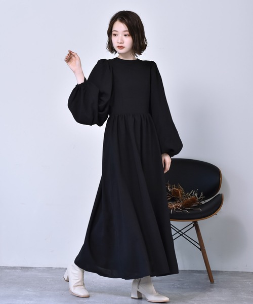 RETRO GIRL（レトロガール）の「ボリュームスリーブワンピース（ワンピース・レディース・ブラック/ブラウン系その他/イエロー系その他/レンガ・FREE）」の13枚目の写真