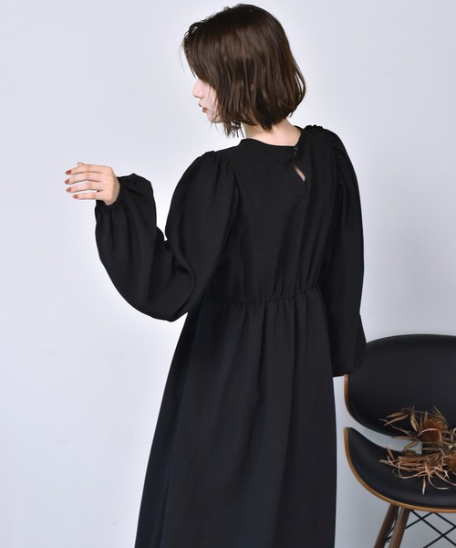 RETRO GIRL（レトロガール）の「ボリュームスリーブワンピース（ワンピース・レディース・ブラック/ブラウン系その他/イエロー系その他/レンガ・FREE）」の10枚目の写真