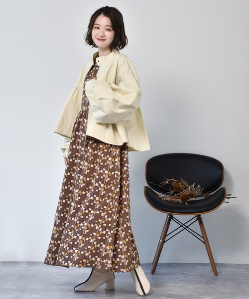 RETRO GIRL（レトロガール）の「ボリュームスリーブワンピース（ワンピース・レディース・ブラック/ブラウン系その他/イエロー系その他/レンガ・FREE）」の19枚目の写真