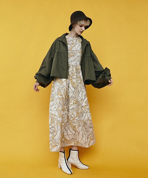 RETRO GIRL（レトロガール）の「ボリュームスリーブワンピース（ワンピース・レディース・ブラック/ブラウン系その他/イエロー系その他/レンガ・FREE）」の8枚目の写真