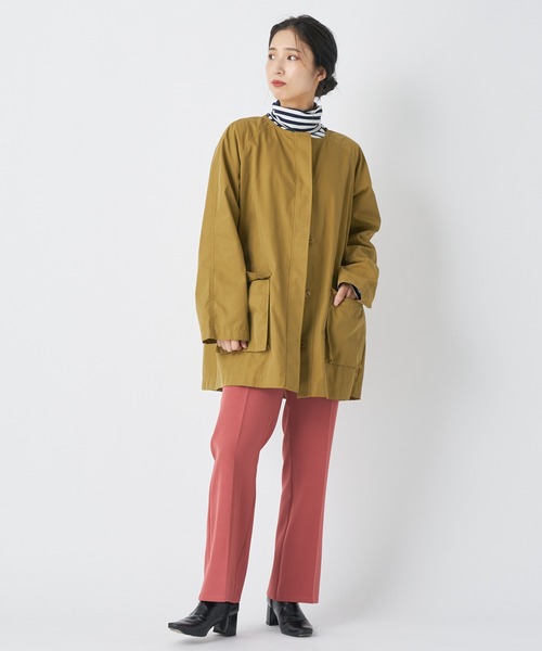 CIAOPANIC(チャオパニック)の「■ノーカラーバックギャザージャケット(ノーカラージャケット・レディース・ブラック/カーキ・FREE)」の15枚目の写真