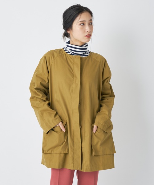 CIAOPANIC(チャオパニック)の「■ノーカラーバックギャザージャケット(ノーカラージャケット・レディース・ブラック/カーキ・FREE)」の12枚目の写真