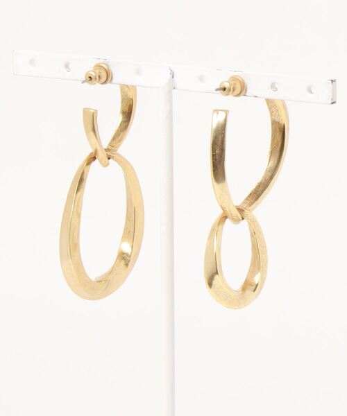 Ameri（アメリ）の「TWIST TWIN RING PIERCE（ピアス（両耳用）・レディース・シルバー/ゴールド・FREE）」の8枚目の写真