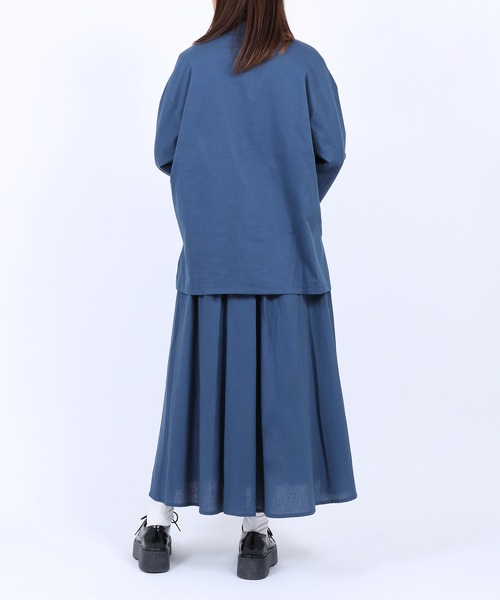 PUNYUS（プニュズ）の「チャイナシャツ（長袖）（シャツ/ブラウス・レディース・ブラウン/グリーン/ブラック/ブルー・1/4/3/2）」の16枚目の写真