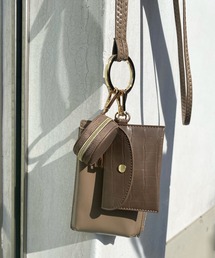 DouDou | 【新色追加】コンビ素材多機能スマホショルダー(ショルダーバッグ)