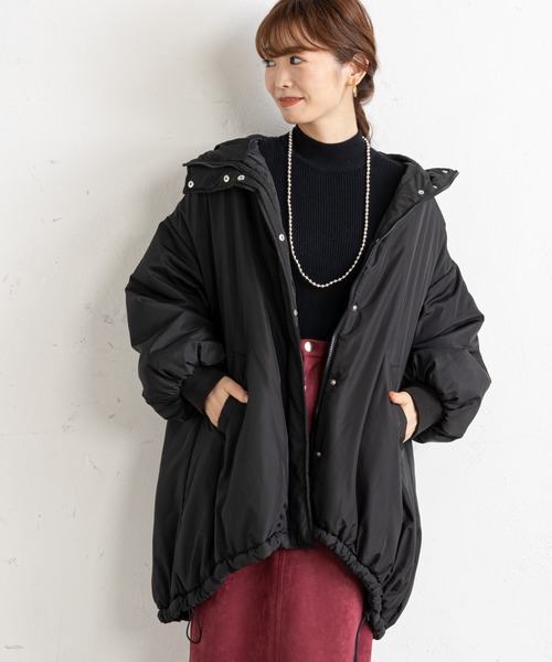 prose verse（プロズヴェール）の「ミドル丈中綿モンスターパーカー（ダウンジャケット/コート・レディース・アイボリー/ブラック/カーキ・MEDIUM/LARGE）」の3枚目の写真