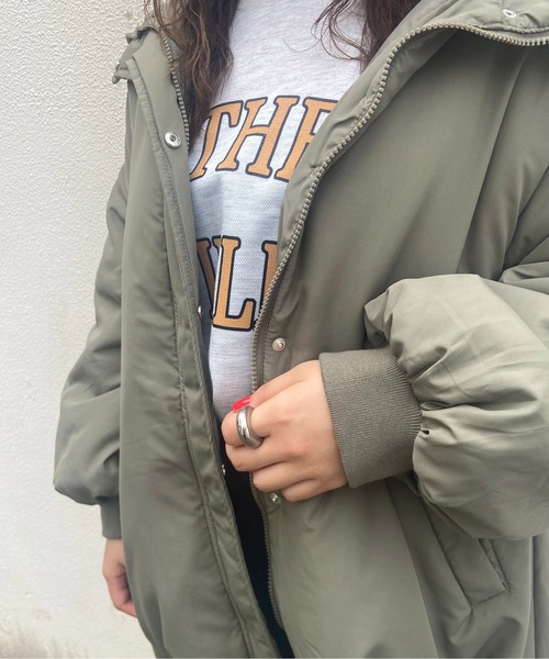 prose verse（プロズヴェール）の「ミドル丈中綿モンスターパーカー（ダウンジャケット/コート・レディース・アイボリー/ブラック/カーキ・MEDIUM/LARGE）」の8枚目の写真