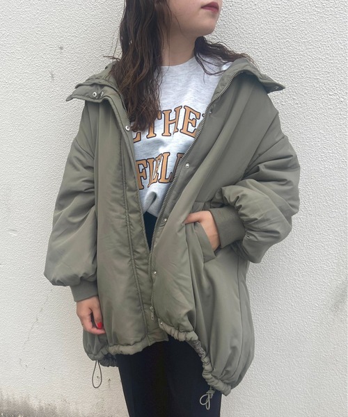 prose verse（プロズヴェール）の「ミドル丈中綿モンスターパーカー（ダウンジャケット/コート・レディース・アイボリー/ブラック/カーキ・MEDIUM/LARGE）」の10枚目の写真