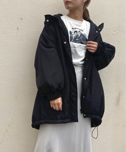 prose verse（プロズヴェール）の「ミドル丈中綿モンスターパーカー（ダウンジャケット/コート・レディース・アイボリー/ブラック/カーキ・MEDIUM/LARGE）」の16枚目の写真