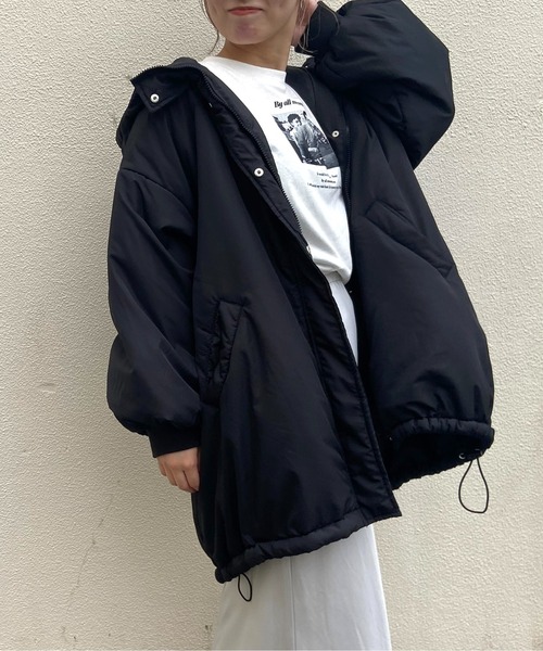 prose verse（プロズヴェール）の「ミドル丈中綿モンスターパーカー（ダウンジャケット/コート・レディース・アイボリー/ブラック/カーキ・MEDIUM/LARGE）」の18枚目の写真