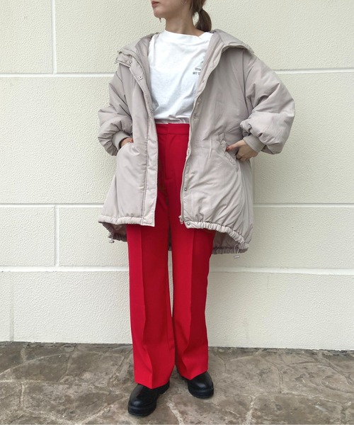 prose verse（プロズヴェール）の「ミドル丈中綿モンスターパーカー（ダウンジャケット/コート・レディース・アイボリー/ブラック/カーキ・MEDIUM/LARGE）」の21枚目の写真