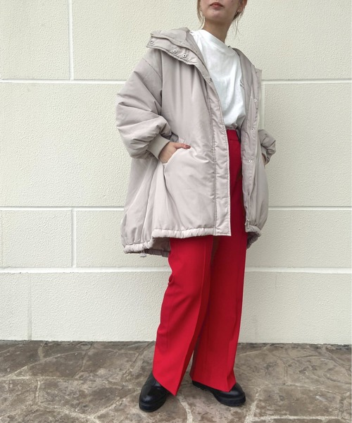 prose verse（プロズヴェール）の「ミドル丈中綿モンスターパーカー（ダウンジャケット/コート・レディース・アイボリー/ブラック/カーキ・MEDIUM/LARGE）」の22枚目の写真