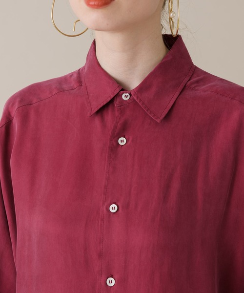 CLOCHE（クロシェ）の「cloche カラーブラウス（シャツ/ブラウス・レディース・チャコールグレー/ベージュ/ピンク・FREE）」の9枚目の写真