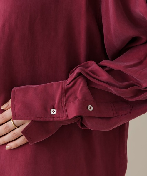 CLOCHE（クロシェ）の「cloche カラーブラウス（シャツ/ブラウス・レディース・チャコールグレー/ベージュ/ピンク・FREE）」の6枚目の写真