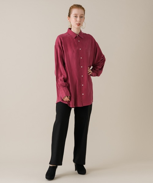 CLOCHE（クロシェ）の「cloche カラーブラウス（シャツ/ブラウス・レディース・チャコールグレー/ベージュ/ピンク・FREE）」の20枚目の写真