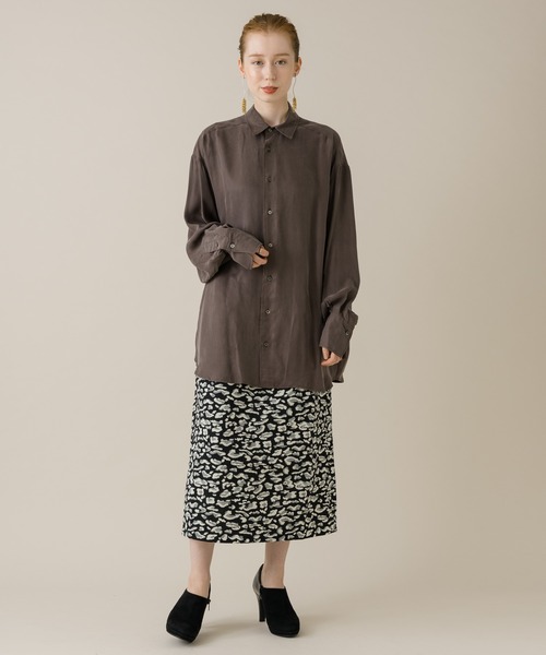 CLOCHE（クロシェ）の「cloche カラーブラウス（シャツ/ブラウス・レディース・チャコールグレー/ベージュ/ピンク・FREE）」の19枚目の写真