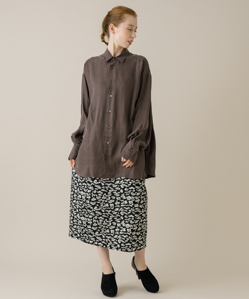 CLOCHE（クロシェ）の「cloche カラーブラウス（シャツ/ブラウス・レディース・チャコールグレー/ベージュ/ピンク・FREE）」の13枚目の写真