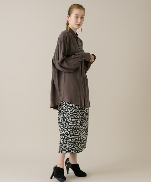 CLOCHE（クロシェ）の「cloche カラーブラウス（シャツ/ブラウス・レディース・チャコールグレー/ベージュ/ピンク・FREE）」の7枚目の写真