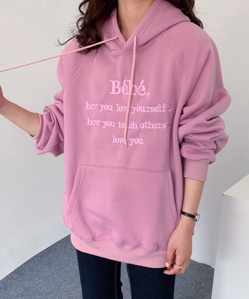 Diosfront（ディオスフロント）の「フロント刺繍ルーズ裏起毛オーバー