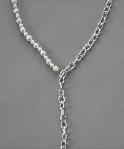 MUTURA(ムツラ)の「パールチェーン 2wayネックレス Y字(ネックレス・レディース・シルバー・ONE SIZE)」の2枚目の写真