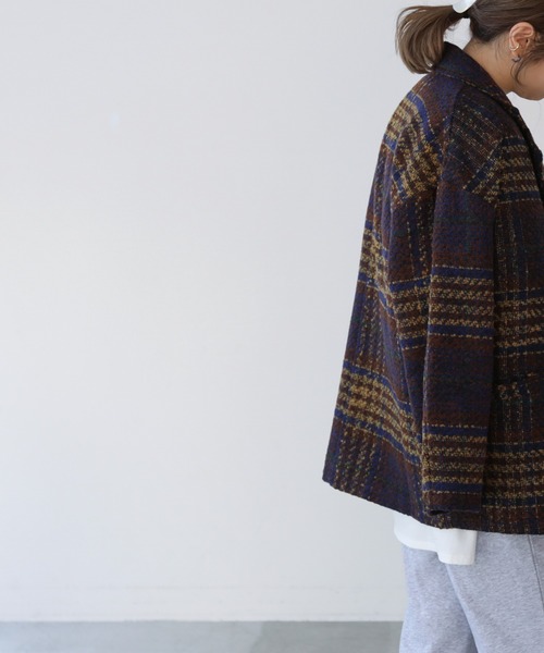 frames RAY CASSIN（フレームスレイカズン）の「【WEB限定】チェックオーバーサイズジャケット（その他アウター・レディース・ベージュ/ネイビー・FREE）」の22枚目の写真