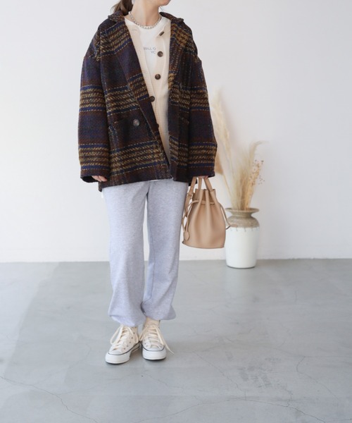 frames RAY CASSIN（フレームスレイカズン）の「【WEB限定】チェックオーバーサイズジャケット（その他アウター・レディース・ベージュ/ネイビー・FREE）」の17枚目の写真