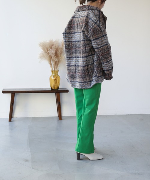 frames RAY CASSIN（フレームスレイカズン）の「【WEB限定】チェックオーバーサイズジャケット（その他アウター・レディース・ベージュ/ネイビー・FREE）」の12枚目の写真