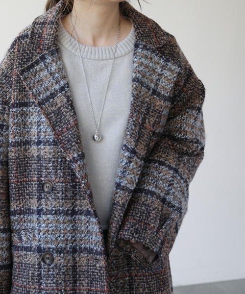 frames RAY CASSIN（フレームスレイカズン）の「【WEB限定】チェックオーバーサイズジャケット（その他アウター・レディース・ベージュ/ネイビー・FREE）」の15枚目の写真