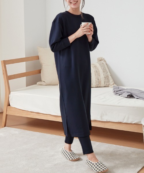 Tuche(トゥシェ)の「【Tuche(トゥシェ)】 ENJOY HOME ルームウェア スキニー ソフトニット(その他パンツ・レディース・ブラック/ネイビー・MEDIUM/LARGE)」の3枚目の写真