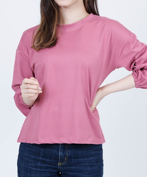 Anuenue（アヌエヌエ）の「袖口ゴムランタンスリーブトップス（Tシャツ/カットソー・レディース・ホワイト/ブラック/パープル/ピンク/イエロー/ブルー・2L/3L/M/L）」の21枚目の写真