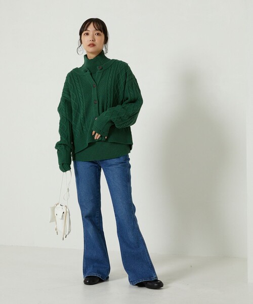 FREAK'S STORE(フリークスストア)の「3WAYニットカーデセット(ニット/セーター・レディース・ネイビー/グリーン/イエロー/オフホワイト・フリ-)」の9枚目の写真