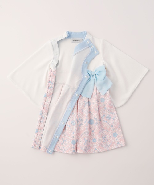 D.fesense（ディーフェセンス）の「袴ロンパースGIRL２（ロンパース・キッズ・ピンク/サックスブルー・70-80cm/60-70cm）」の8枚目の写真