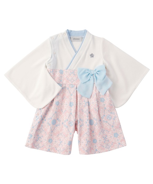 D.fesense（ディーフェセンス）の「袴ロンパースGIRL２（ロンパース・キッズ・ピンク/サックスブルー・70-80cm/60-70cm）」の6枚目の写真