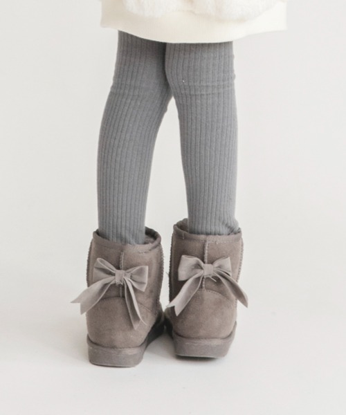 BRANSHES（ブランシェス）の「バックリボンブーツ（ブーツ・キッズ・ブラック/グレー/ピンク/キャメル・15.0cm/16.0cm/17.0cm/18.0cm/19.0cm/14.0cm）」の3枚目の写真