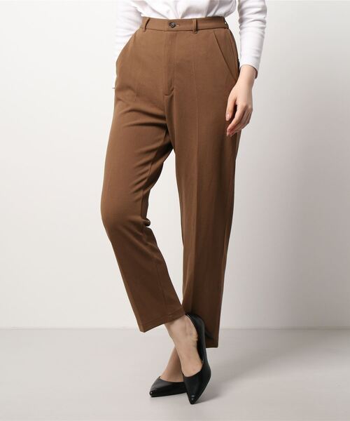 ehka sopo（エヘカソポ）の「センタープレステーパードパンツ（その他パンツ・レディース・ベージュ/マスタード/チャコール・ﾌﾘ-）」の7枚目の写真
