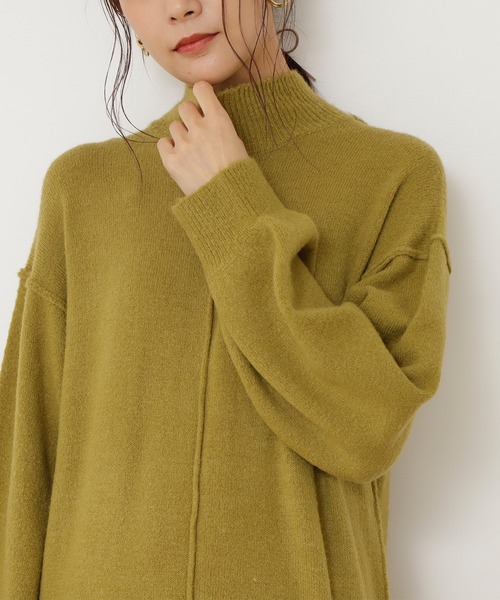 N.(N. Natural Beauty Basic)(エヌエヌナチュラルビューティーベーシック)の「◆ブークレストレッチニットワンピース(ワンピース・レディース・チャコールグレー/ライトグリーン/モカ・MEDIUM)」の16枚目の写真