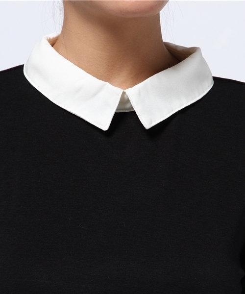 one after another NICE CLAUP(ワンアフターアナザーナイスクラップ)の「【ナイスクラップ】衿付ウォームカットソー(Tシャツ/カットソー・レディース・オフホワイト/ラベンダー/ブル-グレ-/ブラック・FREE)」の8枚目の写真