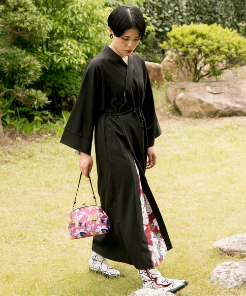 106 新品夢地哉mujiyaムジヤ黒ブラック3ポケット麻混 肩ひもワンピース GPS-114 Tweed One Piece Black | gypsohila