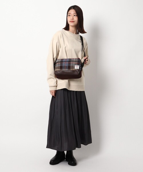 HARRIS TWEED(ハリスツイード)の「◆Harris Tweed ハリス ツィード スクエアフォルム ショルダーバッグ(ショルダーバッグ・レディース・チャコールグレー/ブラック/ベージュ・99)」の9枚目の写真