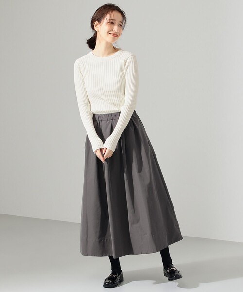 SHARE PARK（シェアパーク）の「リブクルーネックニット（ニット/セーター・レディース・ブラック系1/アイボリー系/ネイビー系/サックスブルー系・1）」の7枚目の写真