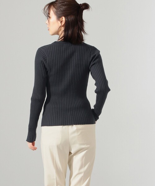 SHARE PARK（シェアパーク）の「リブクルーネックニット（ニット/セーター・レディース・ブラック系1/アイボリー系/ネイビー系/サックスブルー系・1）」の10枚目の写真