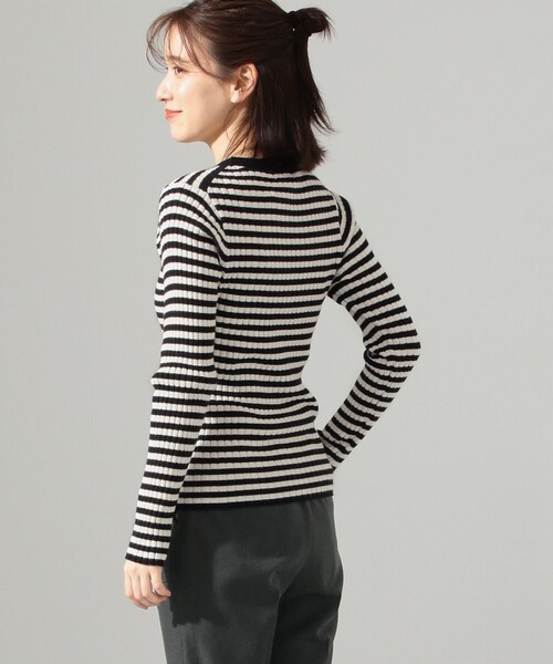 SHARE PARK（シェアパーク）の「リブクルーネックニット（ニット/セーター・レディース・ブラック系1/アイボリー系/ネイビー系/サックスブルー系・1）」の20枚目の写真