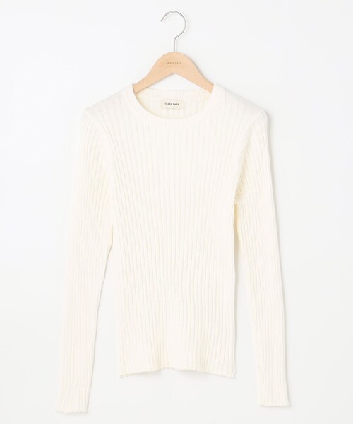 SHARE PARK（シェアパーク）の「リブクルーネックニット（ニット/セーター・レディース・ブラック系1/アイボリー系/ネイビー系/サックスブルー系・1）」の22枚目の写真