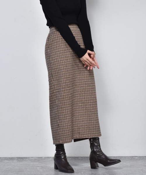 RETRO GIRL（レトロガール）の「スリットナロースカート（スカート・レディース・ブラック/ブラウン系その他/グリーン/ブルー系その他・FREE）」の3枚目の写真